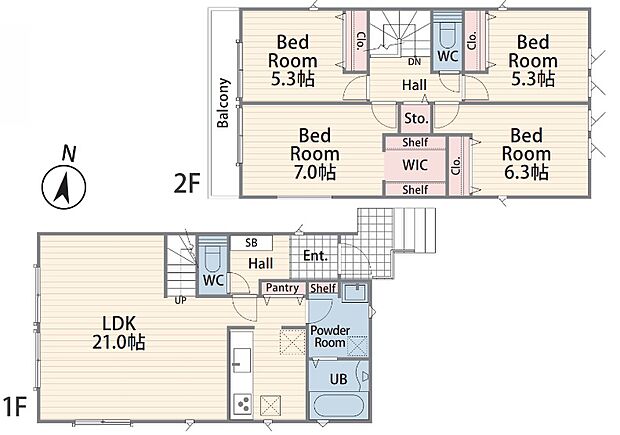 【2号棟間取図】