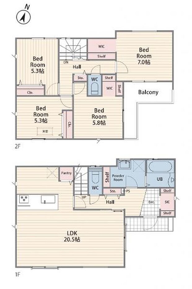 【1号棟間取図】