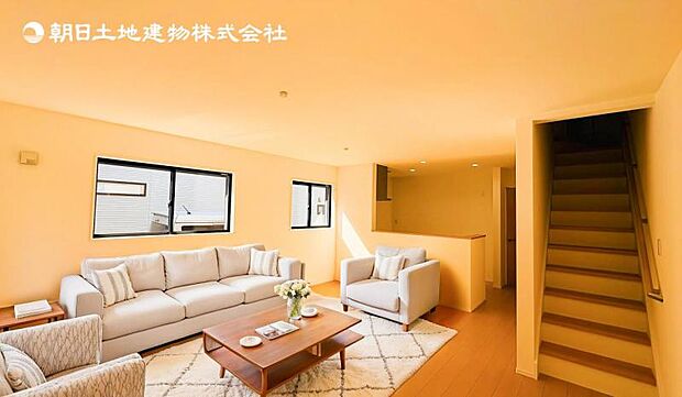 【LDK】大切なご家族が集まるからこそLDKはこだわりたい!休日はおひさまの光をたっぷりと取りこめるリビングでゆったりと過ごしませんか?※家具はCG合成の為付属しません。