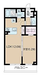 ヴァンベール光が丘公園 3階1LDKの間取り