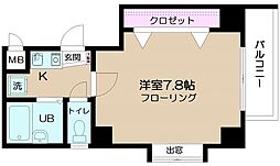 ビルトモア西新宿 1Kの間取図画像