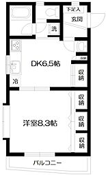 フォレストバレー 1DKの間取図画像