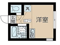 グッドウィル小机3号館 ワンルームの間取図画像