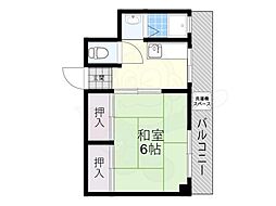 高松ビル 1Kの間取図画像