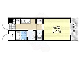 ロジュマンヴェールB棟 1Kの間取図画像