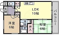 エレガンス.松本2号館 2LDKの間取図画像
