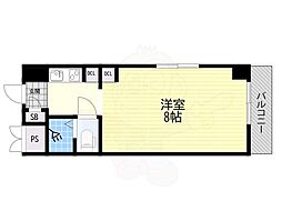 シャトーリーベ 1Kの間取図画像