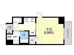 リュクス 1Kの間取図画像