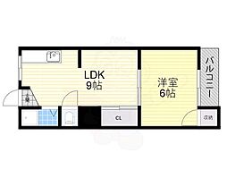 大栄マンション 1LDKの間取図画像