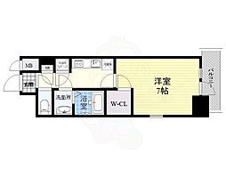 エスプレイスアーバンレジデンス 1Kの間取図画像