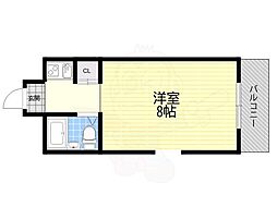 シャトーリーベ 1Kの間取図画像