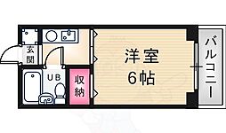 シロハイヌ久々知 1Kの間取図画像