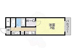 日和マンション 1Kの間取図画像