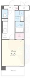 アクシス 1Kの間取図画像