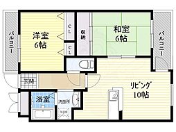 ルネッサンス2 2LDKの間取図画像