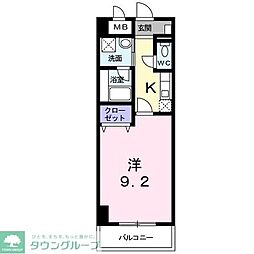 埼玉高速鉄道 川口元郷駅 徒歩19分の賃貸マンション 3階1Kの間取り