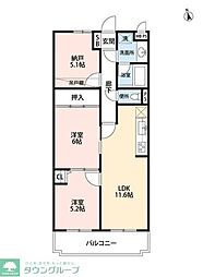 JR武蔵野線 三郷駅 徒歩7分の賃貸マンション 5階2SLDKの間取り