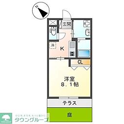 埼玉高速鉄道 浦和美園駅 徒歩6分の賃貸アパート 1階1Kの間取り