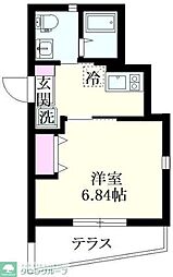 日暮里舎人ライナー 扇大橋駅 徒歩7分の賃貸マンション 1階1Kの間取り
