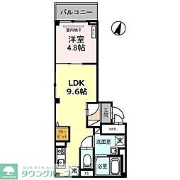 つくばエクスプレス 三郷中央駅 徒歩5分の賃貸マンション 2階1LDKの間取り