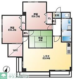 エンリッチＦ5号 3階3LDKの間取り