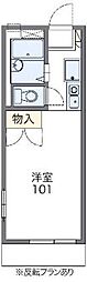 レオパレスＴＯＹＯＤＡ 2階1Kの間取り