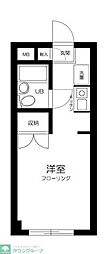 ハイツ若草 1Kの間取図画像
