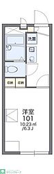 レオパレスヴェスト 1Kの間取図画像