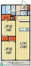 プロシオン 2LDKの間取図画像