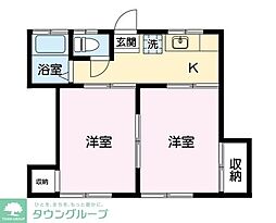 新里コーポ 2Kの間取図画像