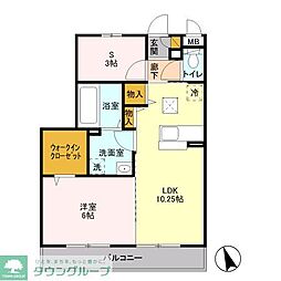 アルクス 1SLDKの間取図画像