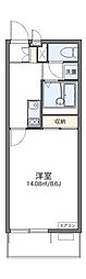レオネクストリバーシティ本町 1Kの間取図画像