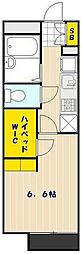 レオパレスArrowstage 1Kの間取図画像