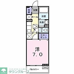 グレイス1 1Kの間取図画像