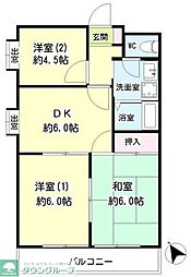 第138新井ビル 3DKの間取図画像