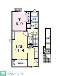 エクセレントガーデン1 1LDKの間取図画像