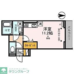 K.LAGOON ワンルームの間取図画像