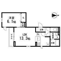 DーROOM 大和町  ｜ 宮城県仙台市若林区大和町1丁目（賃貸アパート1LDK・1階・44.66㎡） その2