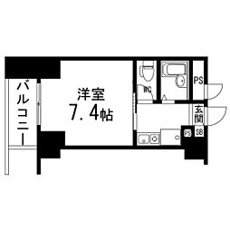 Repeament勾当台 7階1Kの間取り
