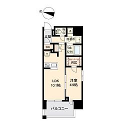 グランカーサ仙台晩翠通 4階1LDKの間取り