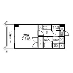サクセスタウン2 1Kの間取図画像