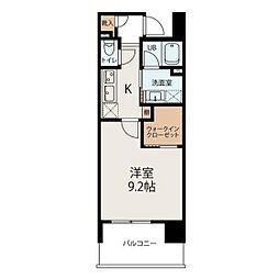 リージア勾当台公園 10階1Kの間取り