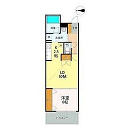 108宮千代 1階1LDKの間取り