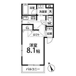 テラス31大手町 2階1Kの間取り