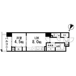 シーズンフラッツ一番町 9階1LDKの間取り