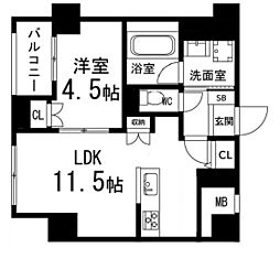 ルアーナ・エール・レジデンス仙台 1LDKの間取図画像