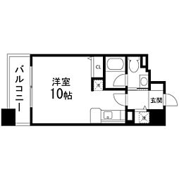 パルティーレEXE片平タワー 1202 12階ワンルームの間取り