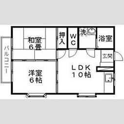 レジデンス庄子 2LDKの間取図画像