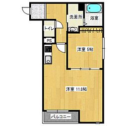 カーサフェリシア長町南 1LDKの間取図画像