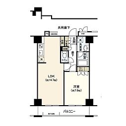 レジデンス仙台駅東 1LDKの間取図画像